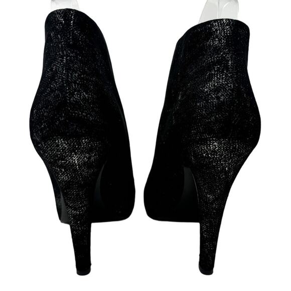 Chanel Pearl Heel CC logo Victorian Lace Up Ankle Boots black silver size 38 - Picture 5 of 14